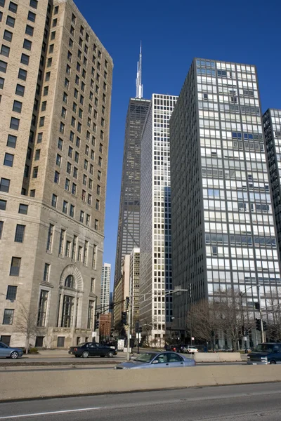 Downtown chicago gebouwen — Stockfoto