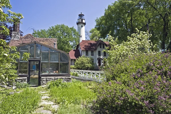 Lighthouse in Evanston, IL. — Stock Photo, Image