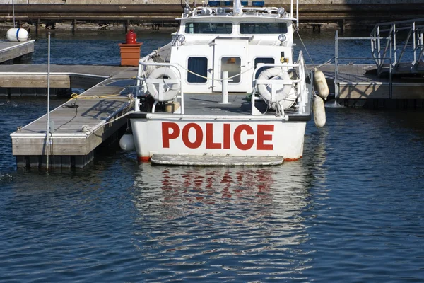 Rendőrségi hajó — Stock Fotó
