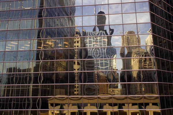 Downtown buildings reflected. — Stock Photo, Image
