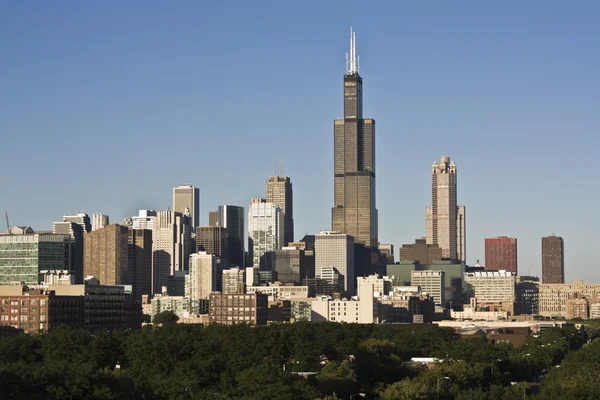 Chicago seen from west side — Stock Photo, Image