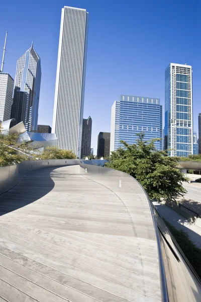 芝加哥千禧公园的摩天大楼 — 图库照片