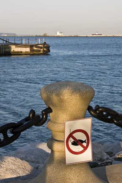 Žádné rybářské znamení — Stock fotografie