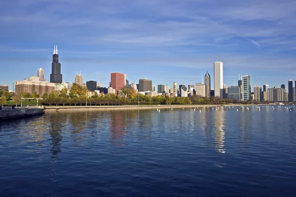 Downtown panorama de Chicago — Fotografia de Stock