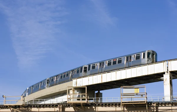 Het parcours van de trein in chicago — Stockfoto