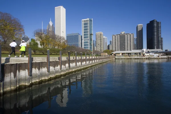 Morning Jogging in Chicago — Stock Photo, Image
