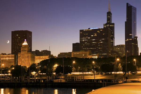 Lua em Chicago — Fotografia de Stock