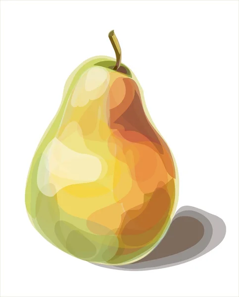 Pear on a white background. — Stock Vector