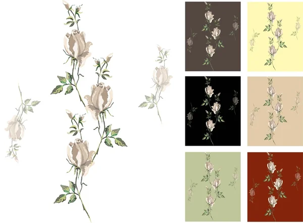 Ретро-цветочный фон — стоковый вектор