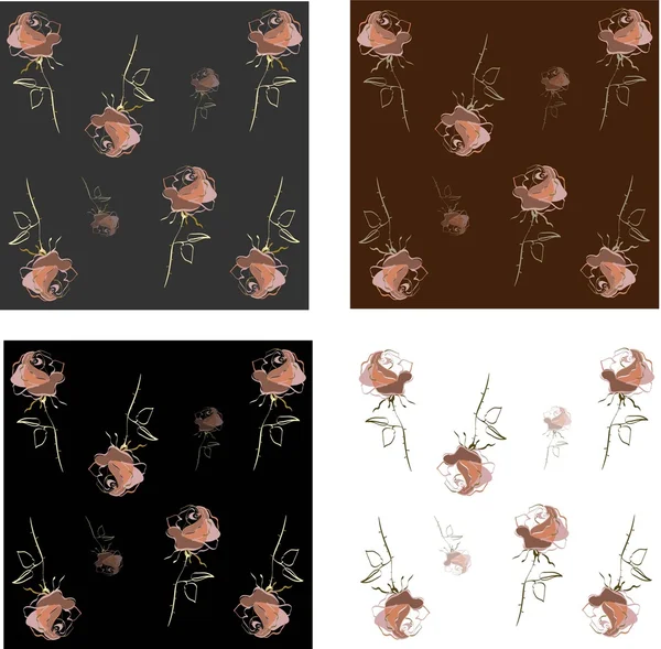 Retro floraler Hintergrund — Stockvektor