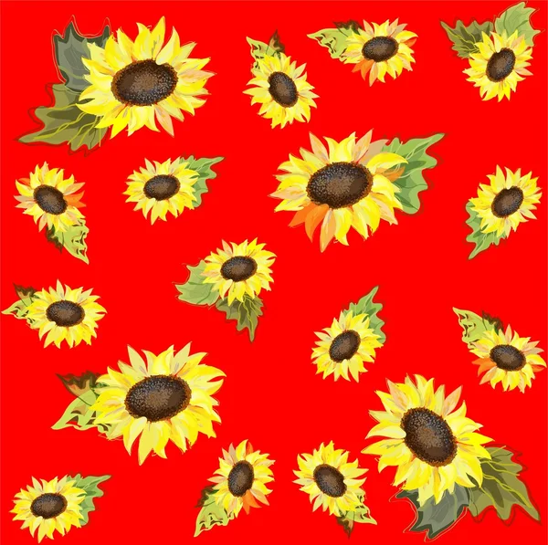 Hintergrund. Sonnenblume. — Stockvektor