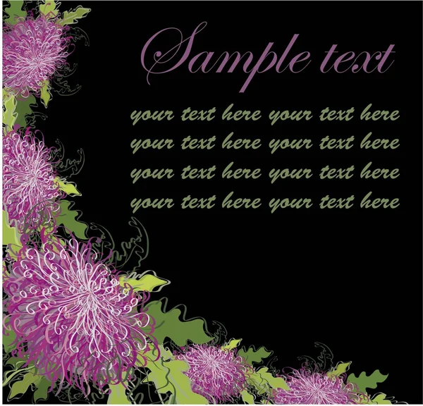 Fond floral. Chrysanthème . — Image vectorielle