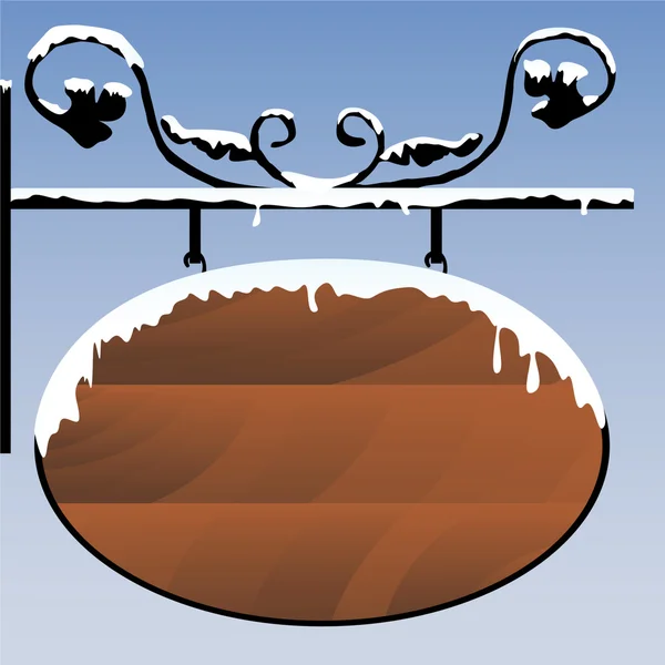 Panneau enneigé — Image vectorielle