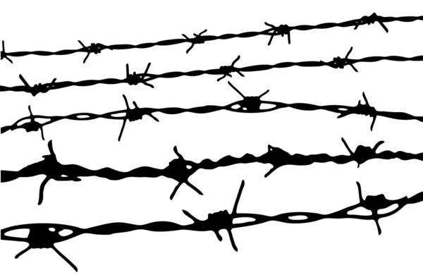 Barbed Wire — Stock Vector