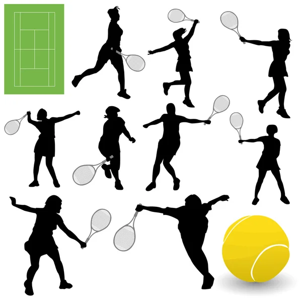 Jugadores de tenis — Archivo Imágenes Vectoriales