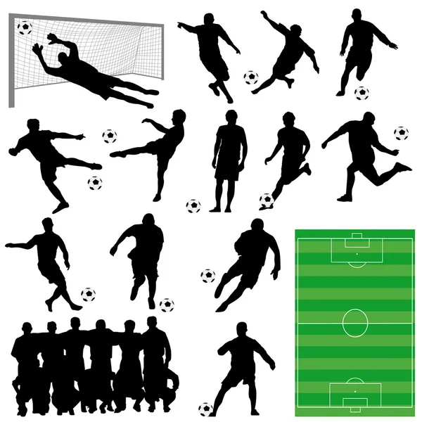 Fotbaloví hráči — Stockový vektor