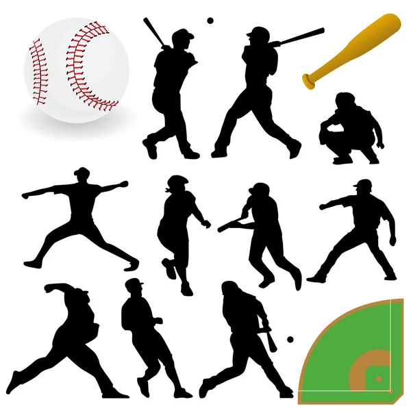 stock vector Baseball Players