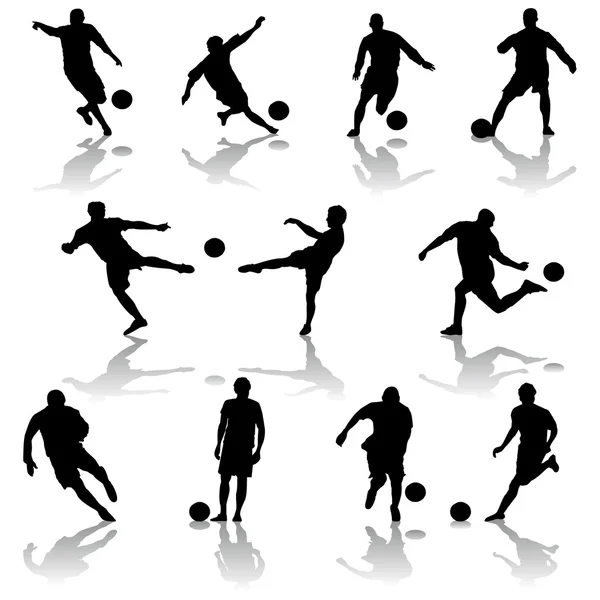 Jugadores de fútbol — Archivo Imágenes Vectoriales