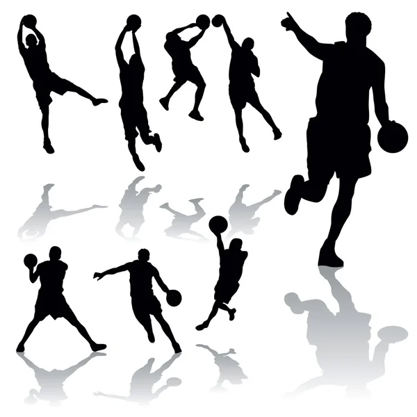 Баскетболисты — стоковый вектор
