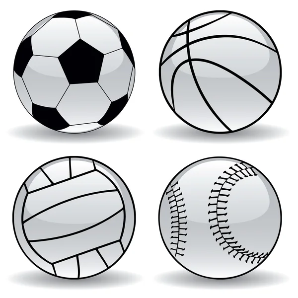 Sportowe piłki — Wektor stockowy