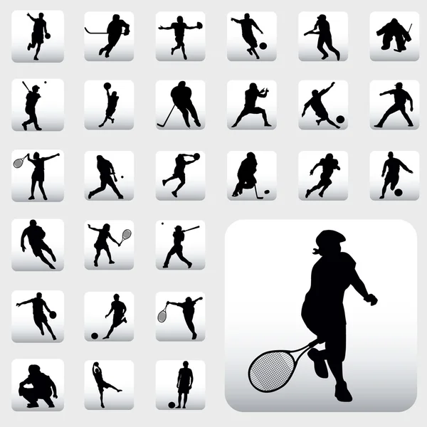Sport Silhouettes — Stock Vector