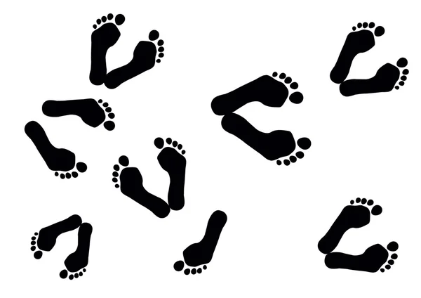 stock vector Footsteps