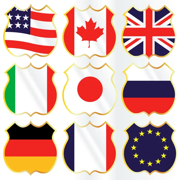 Bandeiras do G8 — Vetor de Stock