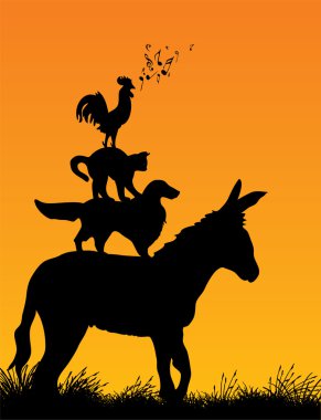 Bremen Town Musicians clipart