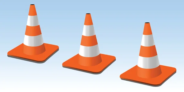 Traffic Cones — Stock Vector