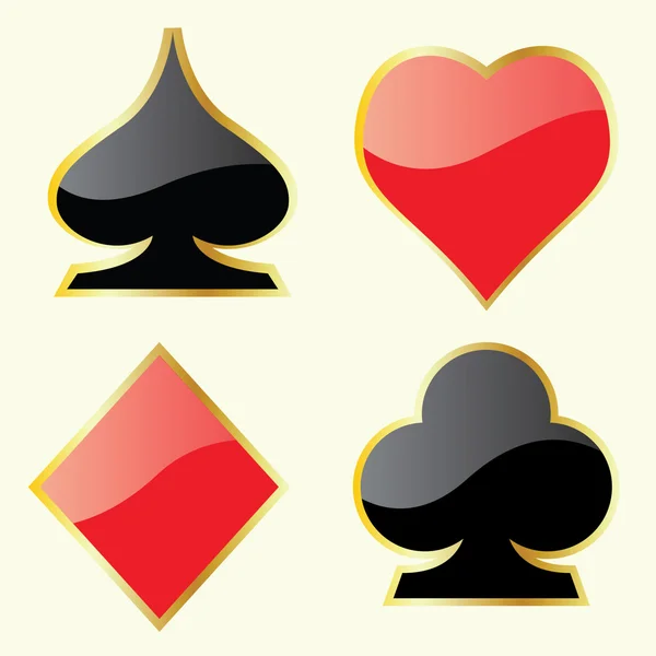 Spelen kaart symbolen — Stockvector