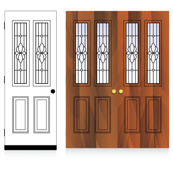 Деревянная дверь — стоковый вектор