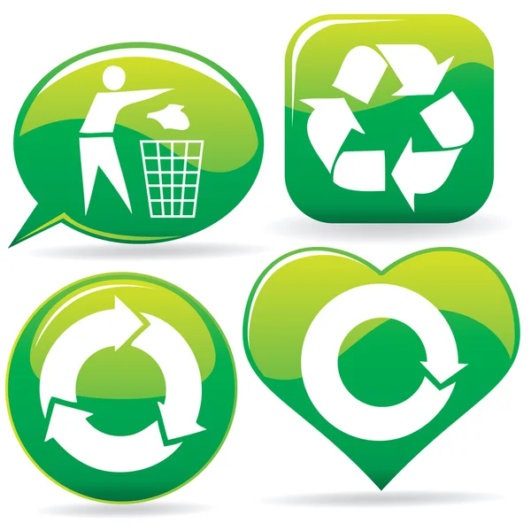 Symboles de recyclage — Image vectorielle