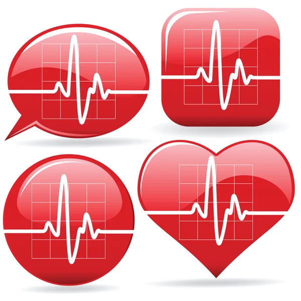 Cardiogrammes — Image vectorielle