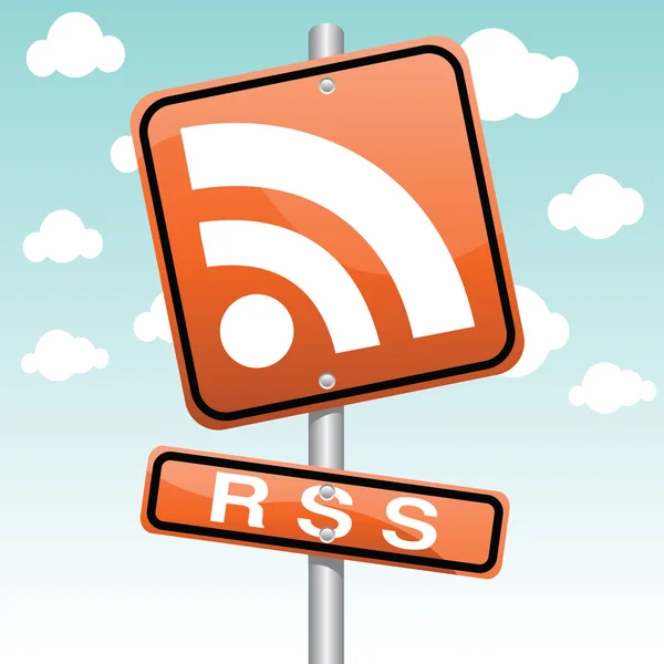 Símbolo RSS — Vetor de Stock
