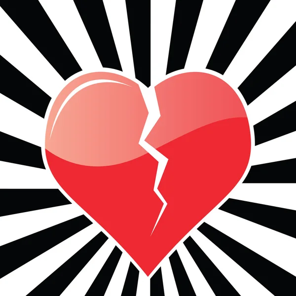 Разбитое сердце — стоковый вектор