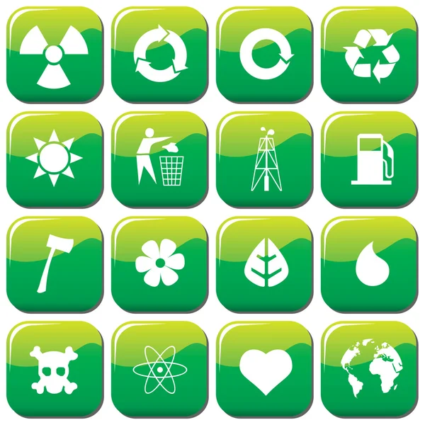 Environmental Icons — Stock Vector