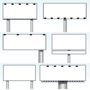 Blank billboards clipart