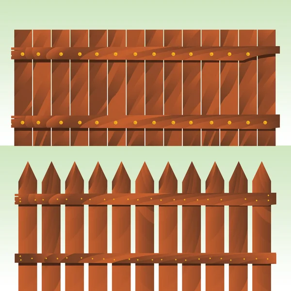 Wooden Fence — Stock Vector