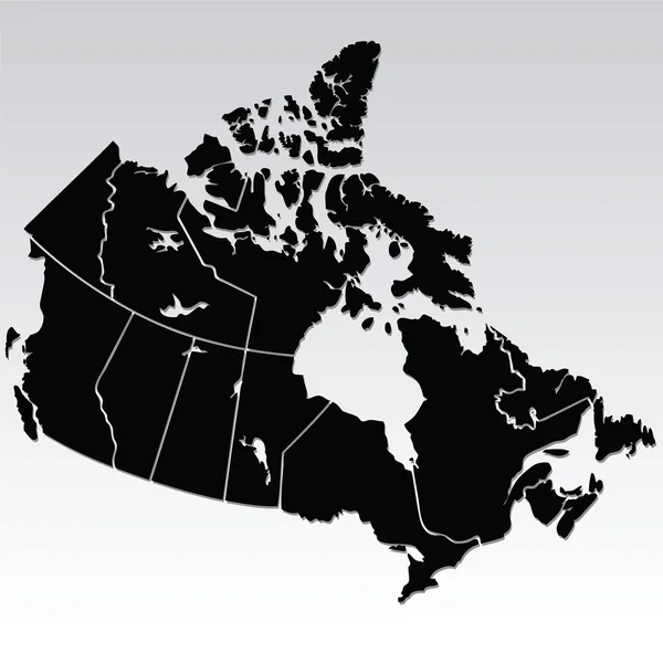 Mapa canadiense — Archivo Imágenes Vectoriales