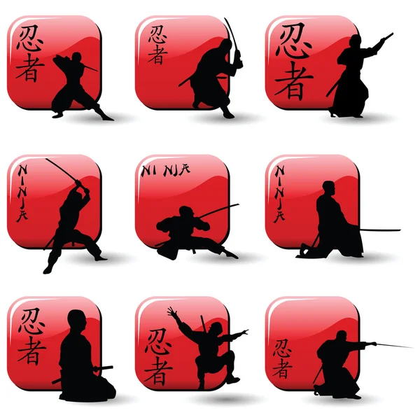 Ninjas — Archivo Imágenes Vectoriales