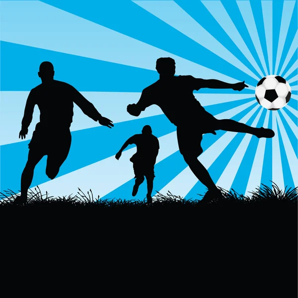 Joueurs de football — Image vectorielle