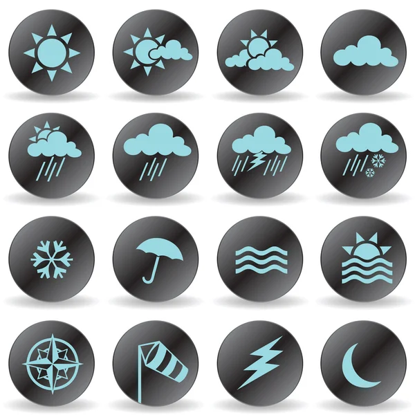 Ikony pogody — Wektor stockowy