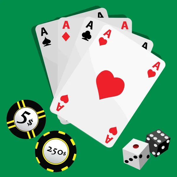 Karten spielen — Stockvektor