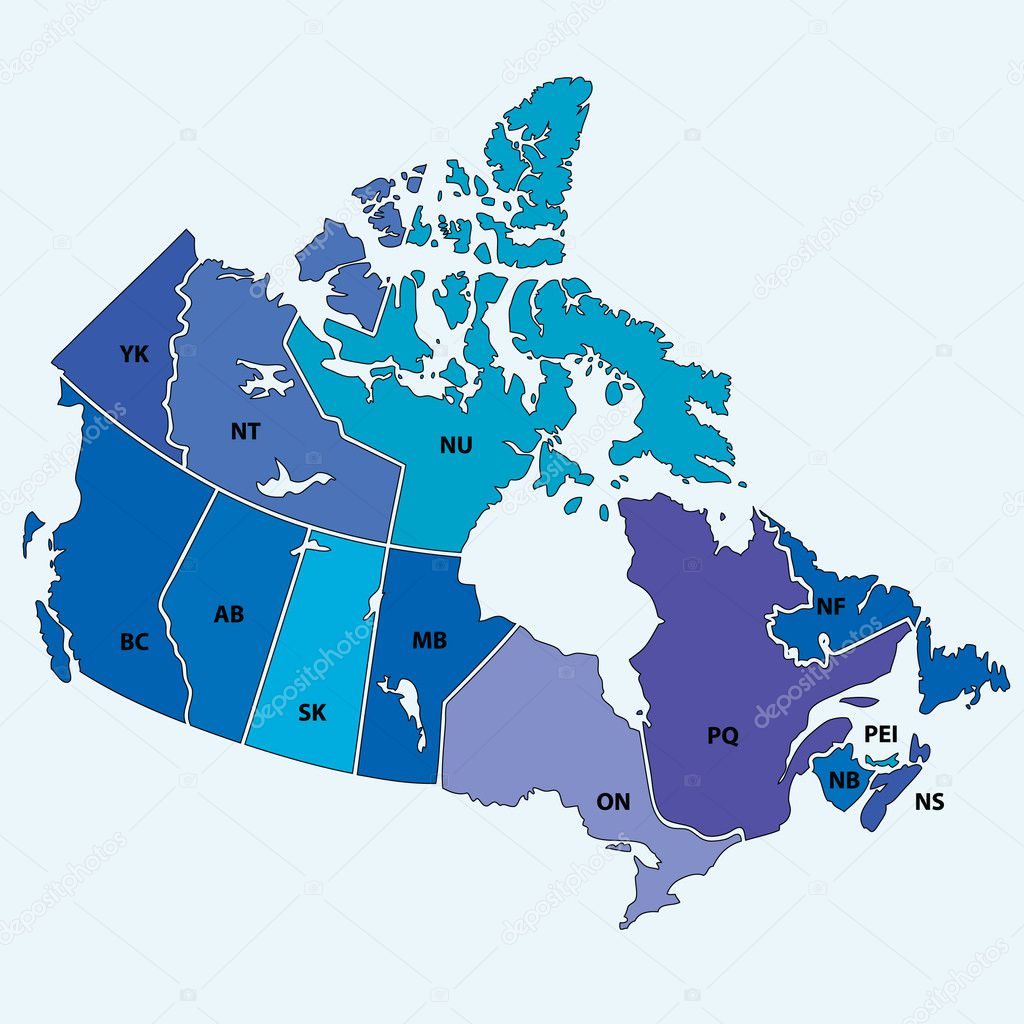 カナダの地図ストックベクター ロイヤリティフリーカナダの地図イラスト Depositphotos