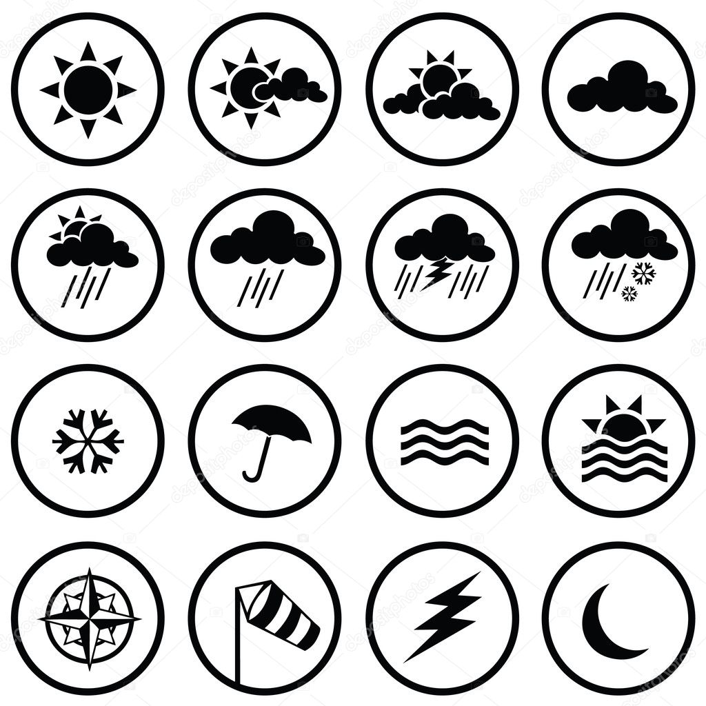Weather Icons — Stock Vector © emirsimsek #3786221