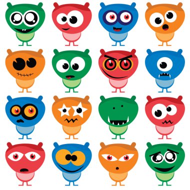 Cute Aliens clipart