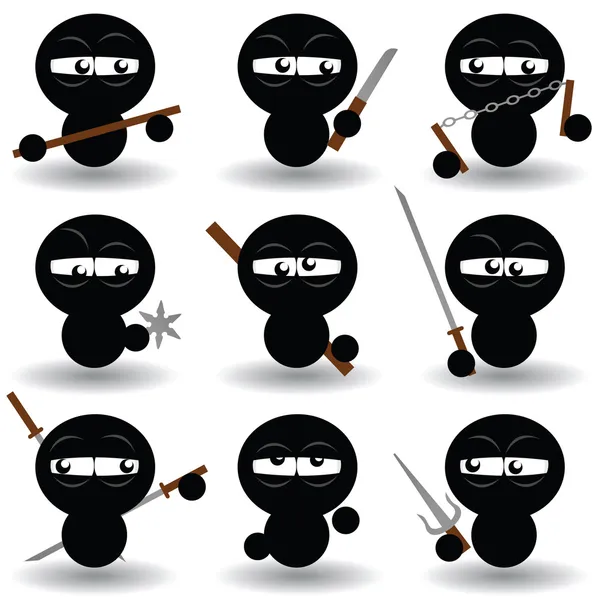 Ninjas — Archivo Imágenes Vectoriales