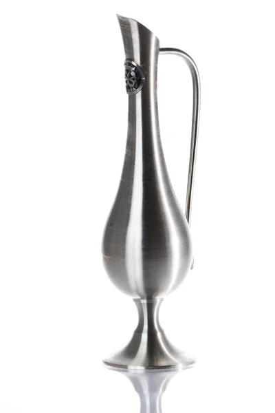 Stylish thin metal vase — Stock Photo, Image