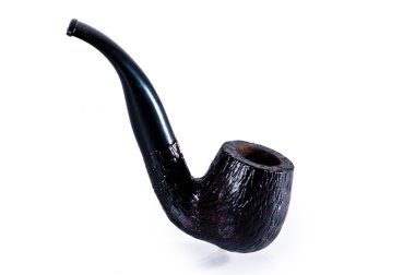 Stylish tobacco pipe isolated on white