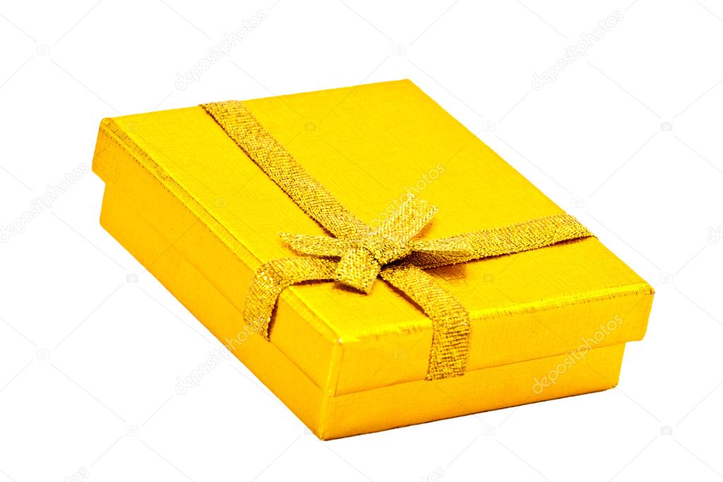 Attractive yellow gift box — Stock Photo © iraterekh 3638499
